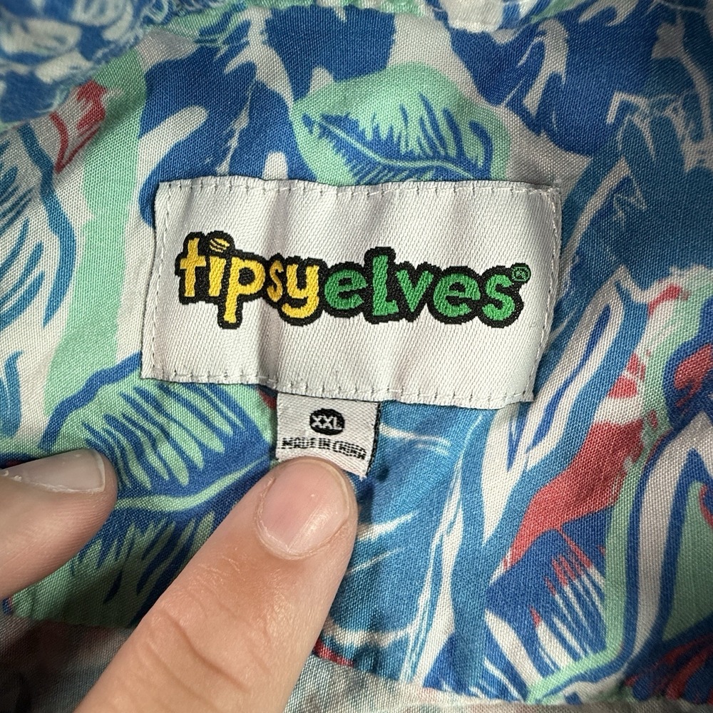 Tipsy Elves Island Breeze Hula Hawaiian Button Up Short Sleeve XXL* Tropical - Picture 5 of 5